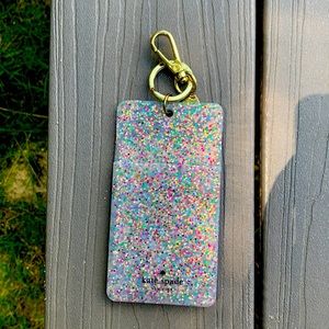 Kate Spade Multi Color Glitter ID Badge Key Holder